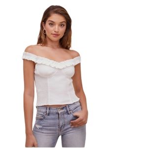 🎀 Astr Tamaya Ruffled smock bustier top size S